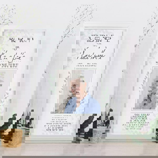 Personalised Memento Company Personalised Reserved For Photo Upload White Poster Frame