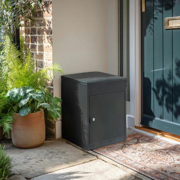 Nicoman Outdoor Metal Parcel Box - Black
