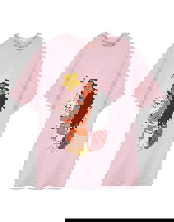 Disney Girls Pink Moana & Pua Short Sleeved T-Shirt