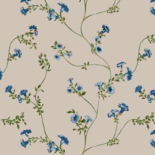 Joules Robey Cottage Floral Wallpaper - Creme - 10m