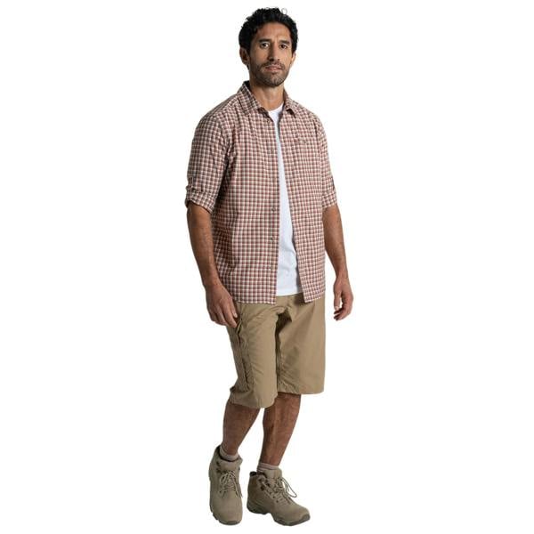 Craghoppers Mens Checked Nosilife Shirt - Red Beach - 