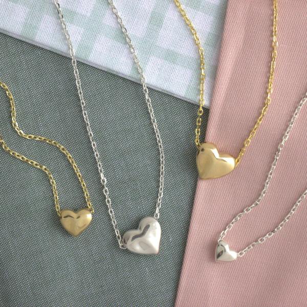 Mylee London Sterling Silver Sculpted Heart Necklace