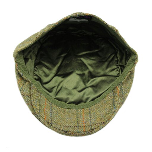 Heather Hats & Accessories British Tweed Wool Flat Cap, Satin Lining, Outdoor Wear, Light Olive