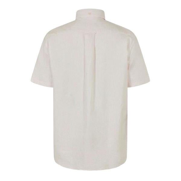 Gant Mens Stripe Short-Sleeved Button-Down Shirt - Light Pink - 