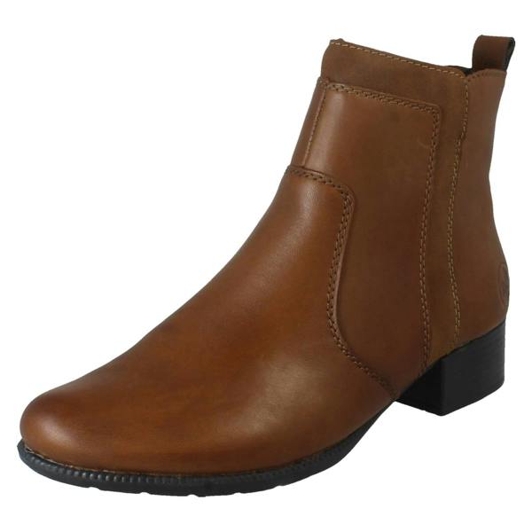 Rieker Ladies Rieker Fleece Lined Zip Fastening Low Heel Casual Ankle Boots 78658