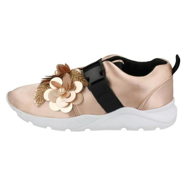 Spot On Ladies Spot On Flower Trim Trainers