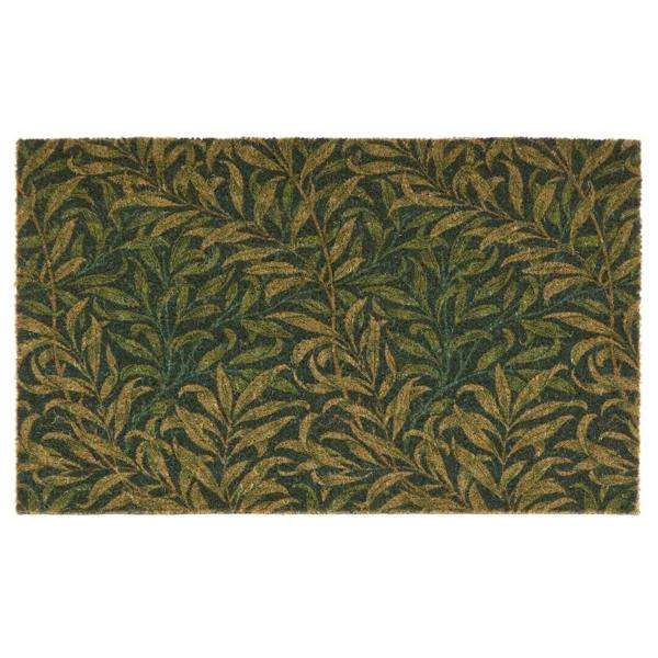 Doormat with leaf pattern on a white background