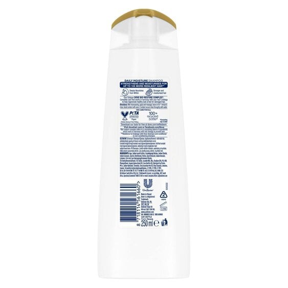 Dove Nutritive Solutions Shampoo 250ml, Daily Moisture for Dry Hair