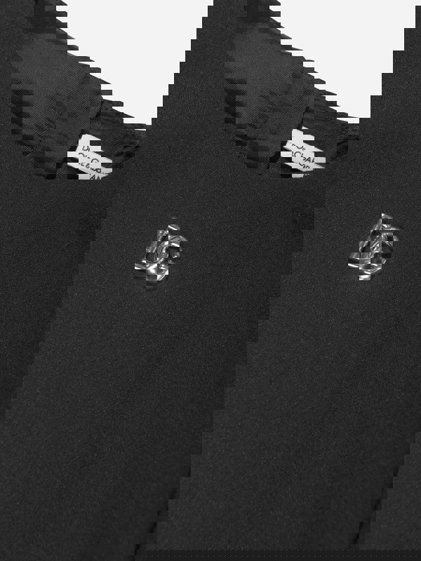 Dolce & Gabbana Kids Dolce & Gabbana Girls Metal Logo Dress in Black