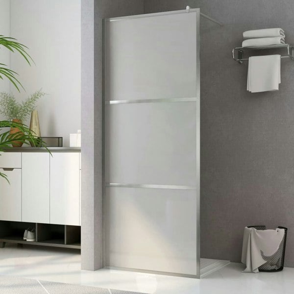 Berkfield Walk-in Shower Wall with Whole Frosted ESG Glass 115x195 cm