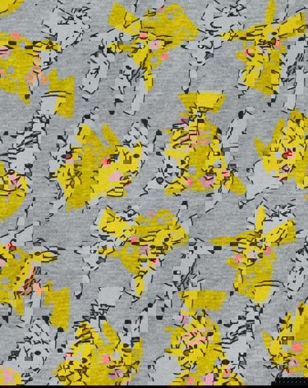 Pokemon Boys Grey Pikachu Short Sleeved T-Shirt