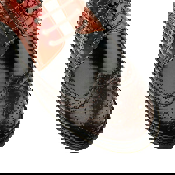 Embassy London Wanderer - Black Brown - Men's chunky combat style boot in black and brown leather