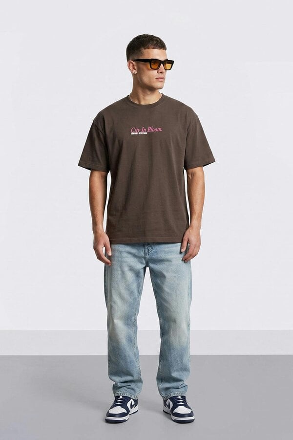London Attitude Tokyo City in Bloom Oversized Heavyweight Graphic T-Shirt