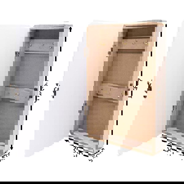 Maison des Cadeaux 6-Key Hook Holder Cabinet - "Love Is The Key" (Palm Leaf)