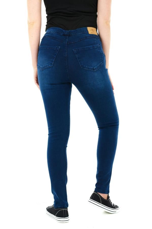 Smart Living Women's Stylish  Sculpt Pull On Jeggings with Pockets - Trendy & Comfy - Indigo