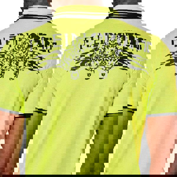 Plein Sport Large Logo On Back Lime Green Polo Shirt