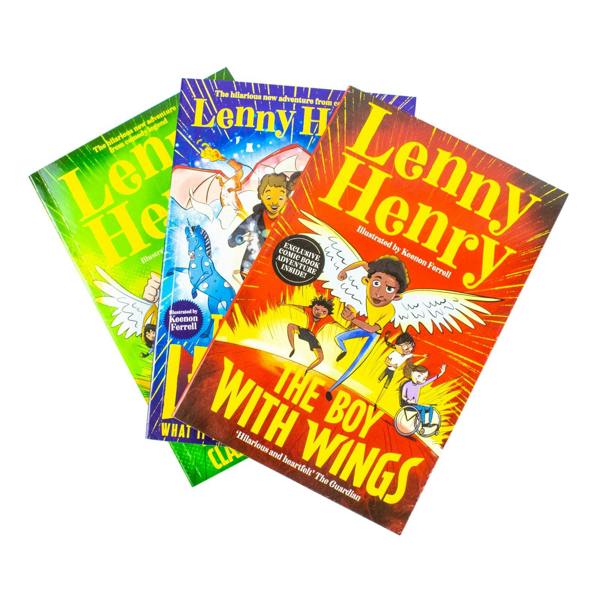 The Boy With Wings Series 3 Books Collection Set By Lenny Henry (The Boy With Wings, The Boy With Wings: Clash of the Superkids & The Book of Legends)