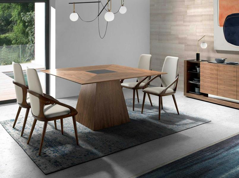 Angel Cerdá Square walnut dining table 1079