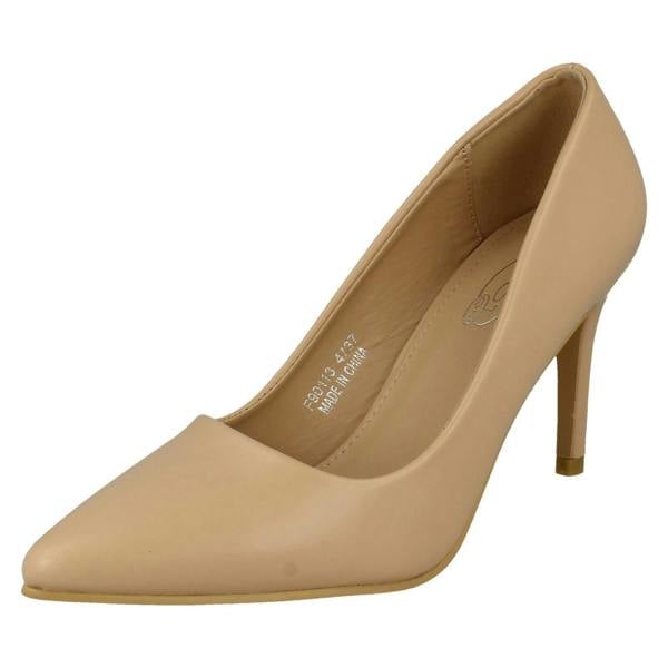 Spot On Ladies Spot On High Heeled Evening Court Shoes F90113