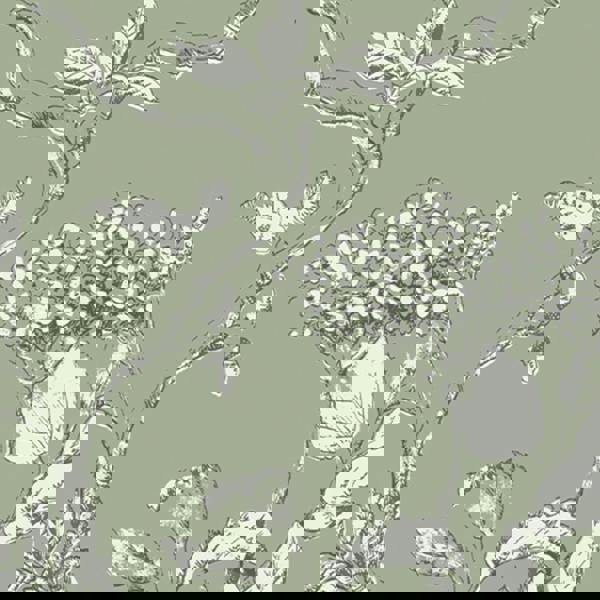 Laura Ashley Elderwood Wallpaper - Sage Green - 10m
