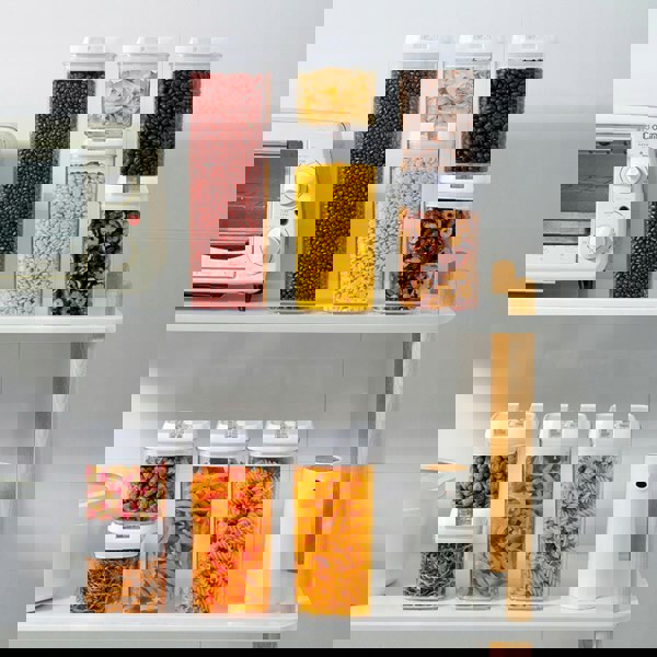 smartbies 7-Piece Stackable Airtight Food Storage Containers | BPA-Free Eco-Friendly Pantry Organiser Set | Multiple Sizes for Kitchen Organisation