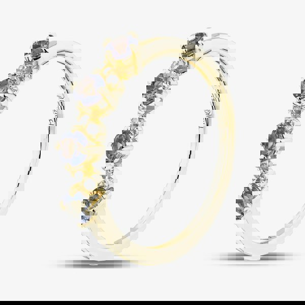 T. H. Baker 9ct Yellow Gold Tanzanite & Diamond Wave Half Eternity Ring RJR04808-TZ