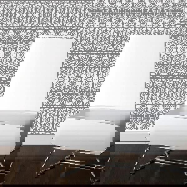 WT1539 - Cement Antique Floral Tulip Pattern Tiles Wall Stickers Set 2 - 15 x 15 cm (6 x 6 inches) - 24 pcs