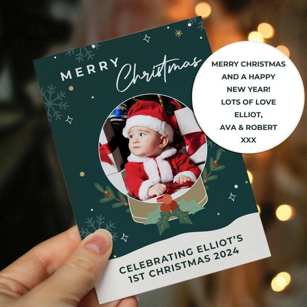 Personalised Memento Company Personalised Pack of 10 Christmas Cards - Photo Upload
