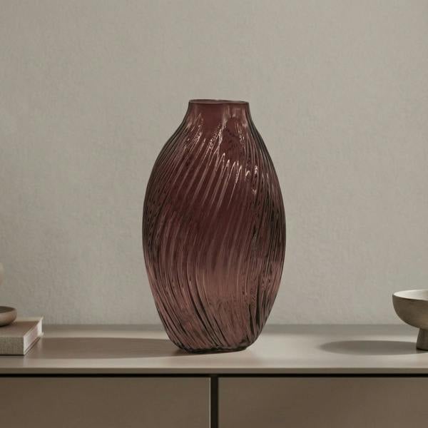 Garden Greatness Textured Glass Swirl Display Vase