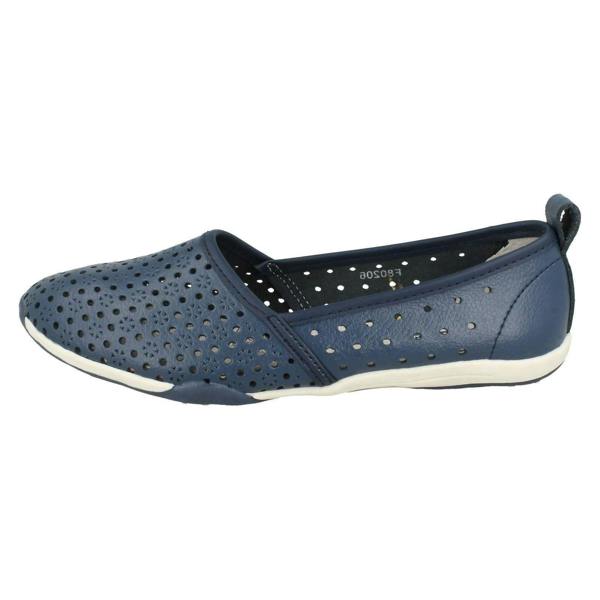 Down to Earth Ladies Down To Earth Flat Comfort Slip On Shoes