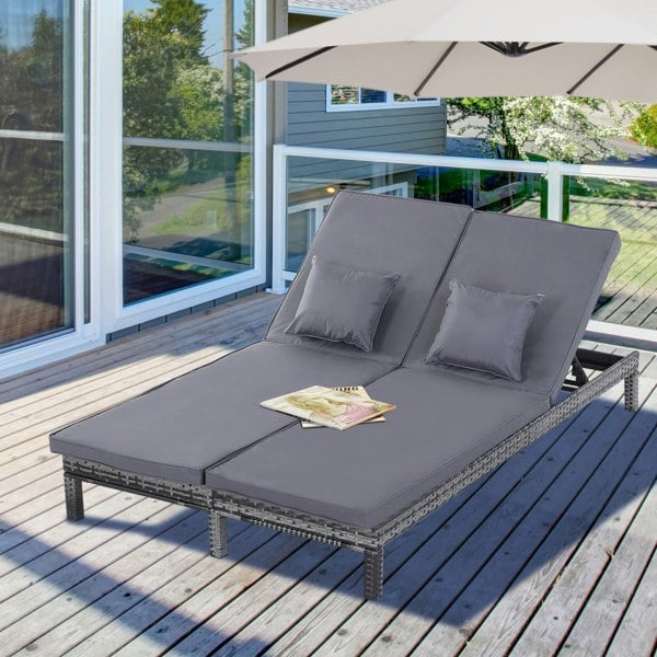 Rattan Double Lounge