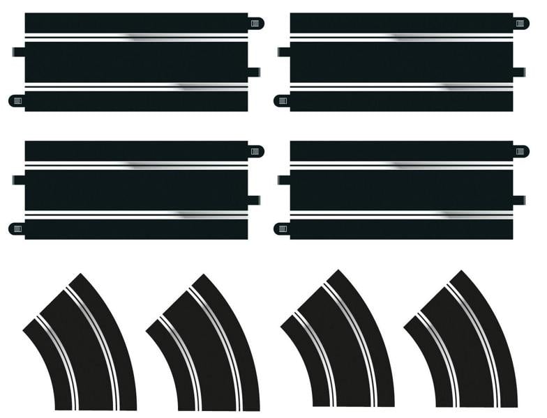Scalextric Standard Straight/R2 Curve Track Extension Pack
