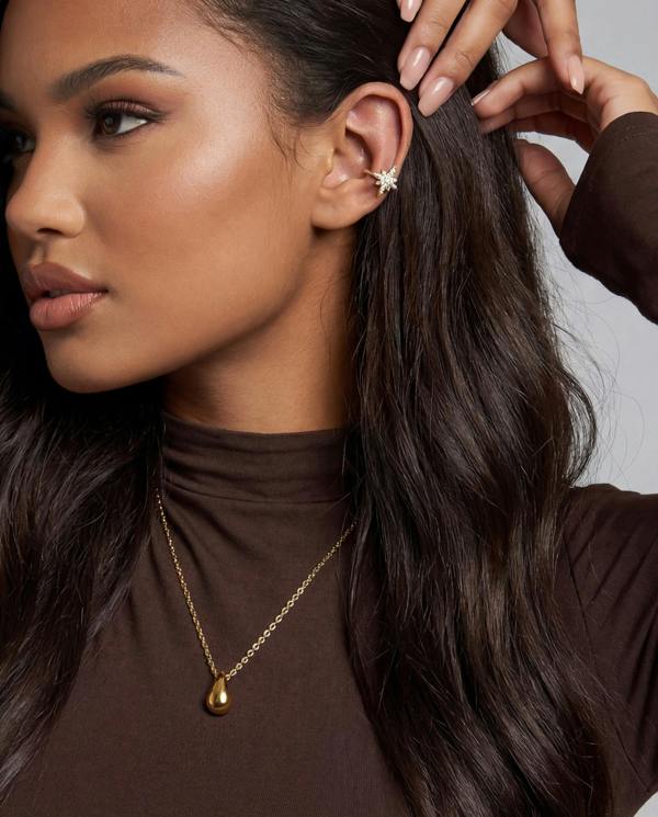 Elk & Bloom Twotone 14K Gold Karma Drop Pendant Necklace