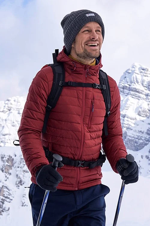 Mountain Warehouse Mens Henry II Extreme Down Filled Padded Jacket - Dark Red