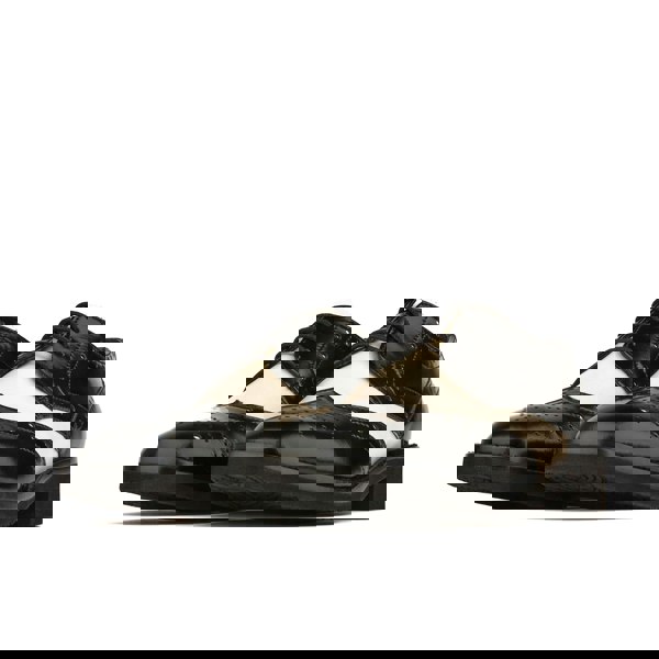 Embassy London Eton - Cream & Black - Women's square toe leather lace up in white & black