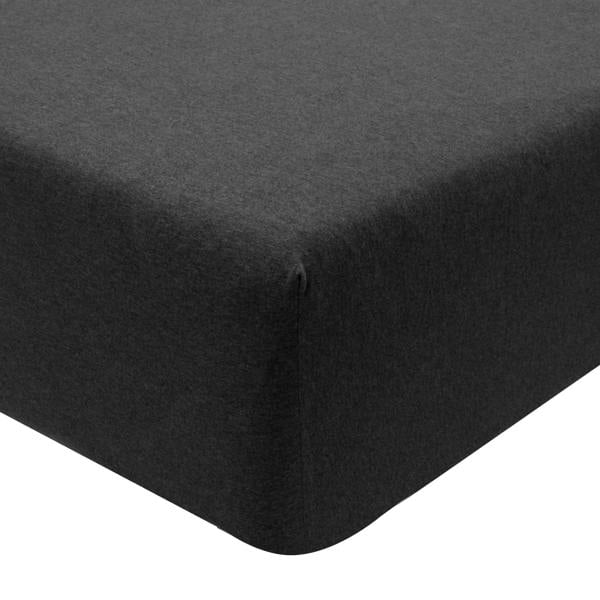 Smart Living Jersey Melange Polycotton Fitted Bedsheet or Pillowcase - CHARCOAL