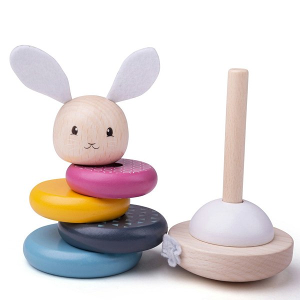 Bigjigs Toys Wooden Rabbit Stacking Rings