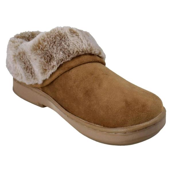 Clarks Ladies Clarks Warm Lined Slippers With Faux Fur Evelyn Mule