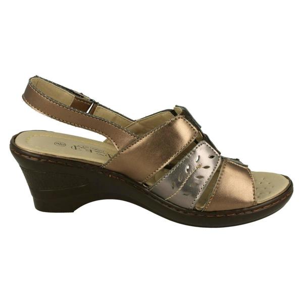 Eaze Ladies Eaze Casual Sling Back Heeled Sandals