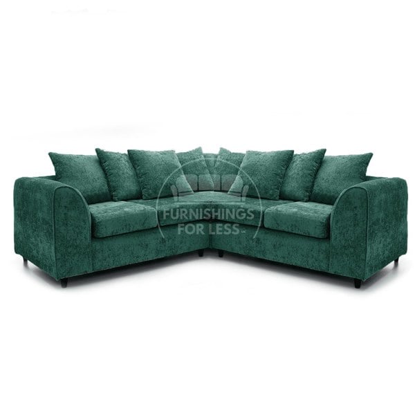 Furnishings For Less Monaco Chenille Fabric 5 Seater Corner Sofa