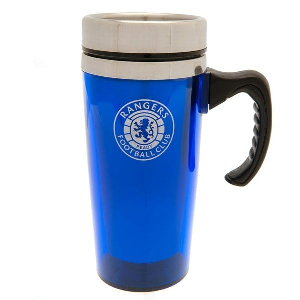 Rangers FC Crest Travel Mug - Royal Blue/Silver