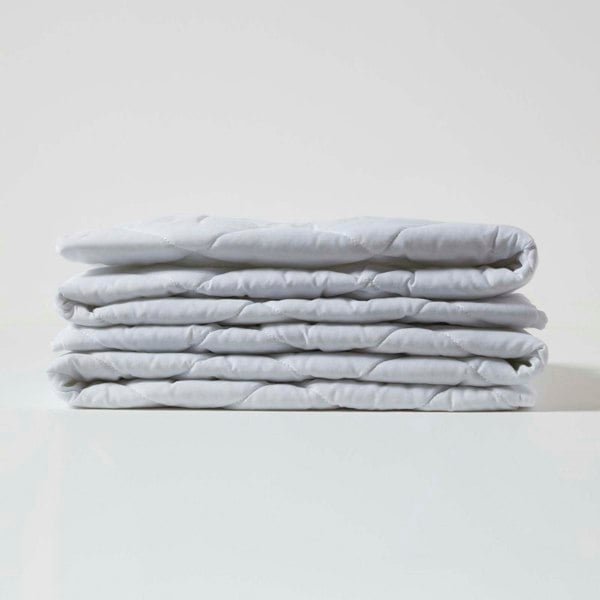 HOMESCAPES Cot Bed Quilted Waterproof Mattress Protector, Pack of 2