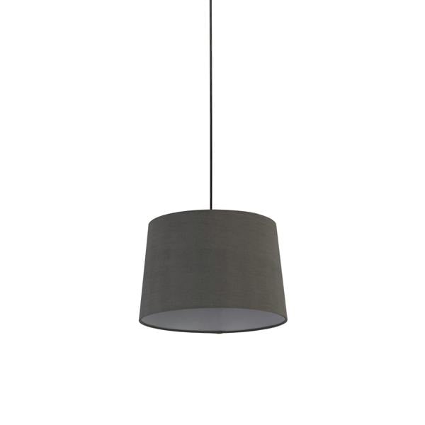 Lighting Collection Grey Tappered Linen Shade D30Cm