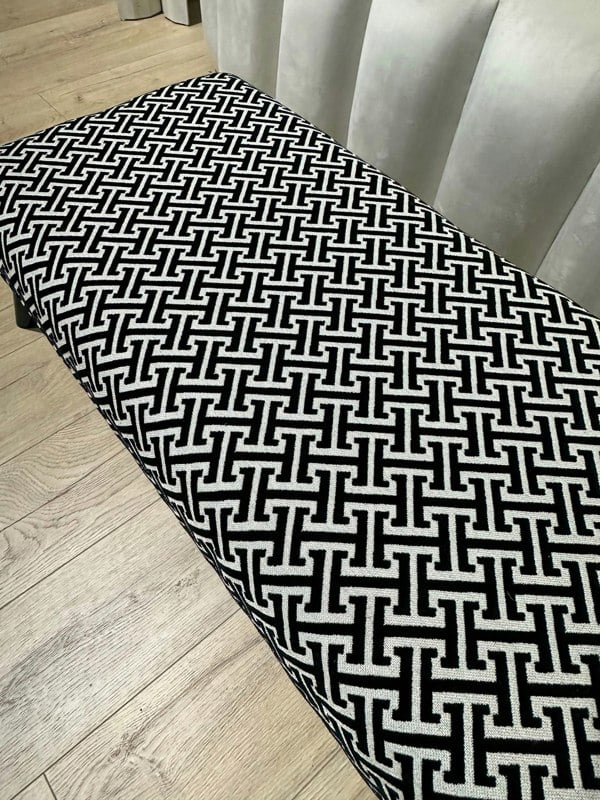 ISTOOLS Premium Eden Embossed Pattern Footstool Ottoman – Window Bay Seat & Multi-Use Coffee Table Bench (Non-Storage)