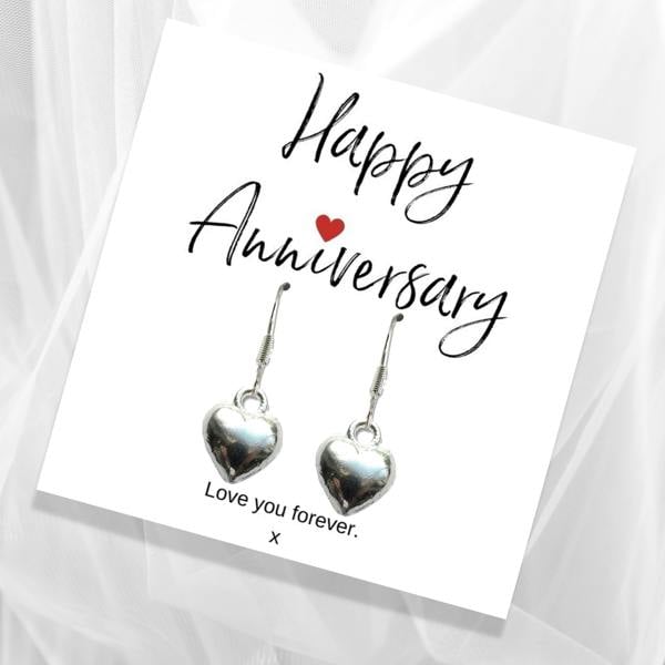Aye Do Gifts Heart Earrings & Anniversary & Gift Card