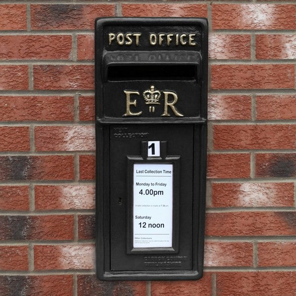 Monstershop Black Royal Mail Post Box