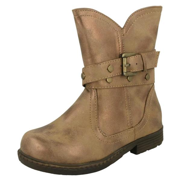 Spot On Girls Spot On Ankle Boots With Buckle Design