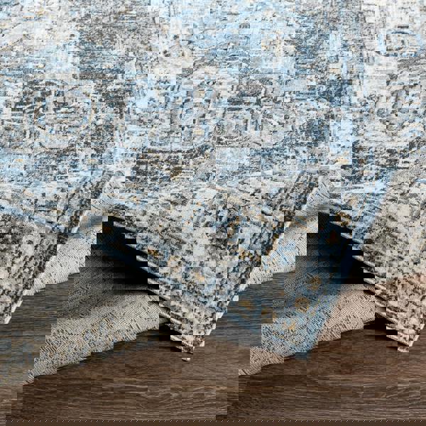 Livabliss Jolie-Vintage Grey Blue Brown Black Traditional Boho Rug