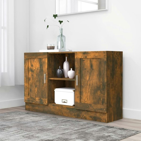 Berkfield Sideboard Smoked Oak 120x30.5x70 cm Engineered Wood