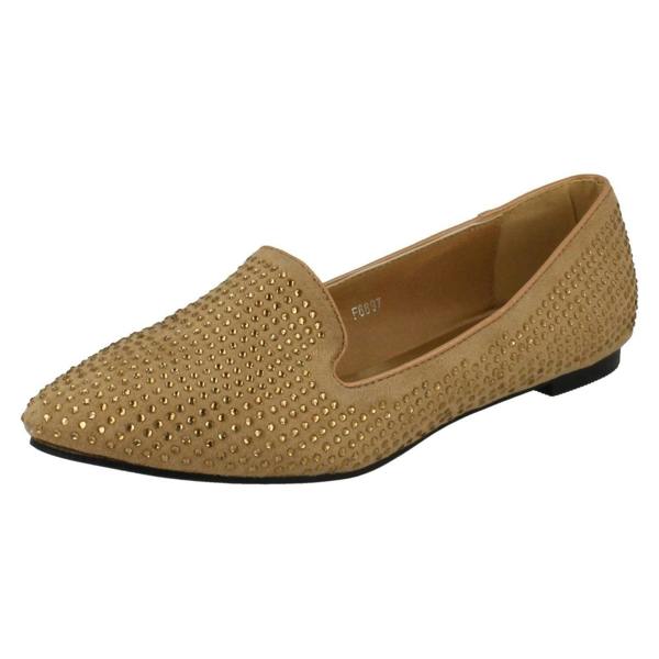 Spot On Ladies Spot On Gem Detailing Casual Shoes